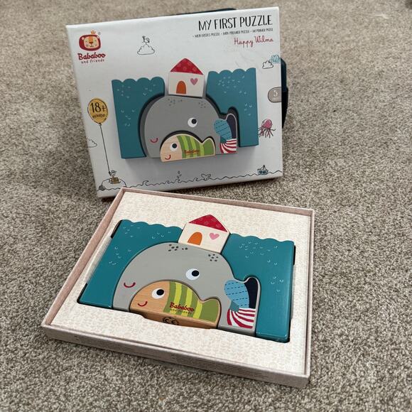 My First Puzzle Happy Wilma Wooden Pieces 5 pcs 18+ Months Made in Germany - Picture 1 of 8